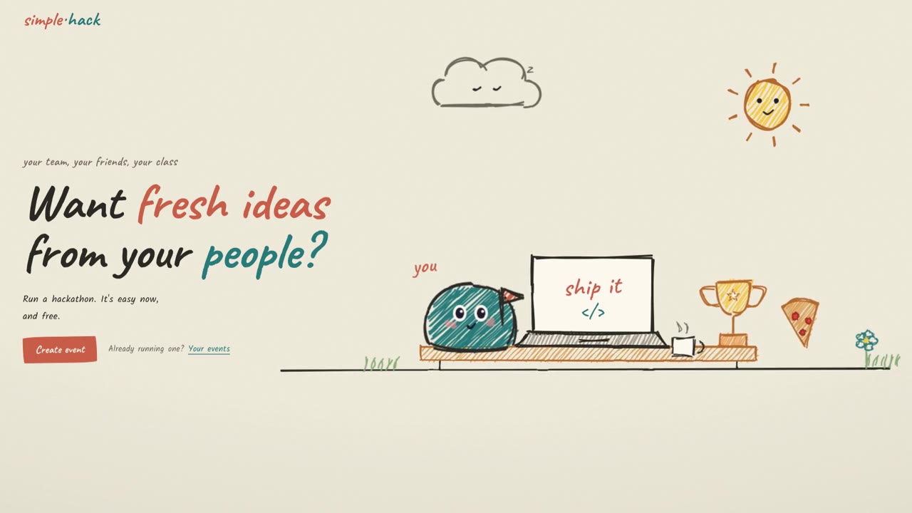 Fresh ideas from your people: run a hackathon with Simple Hack.